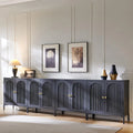 IFGET Modern Buffet Cabinet with Storage 92.63" W Fluted Arched Sideboard Cabinet